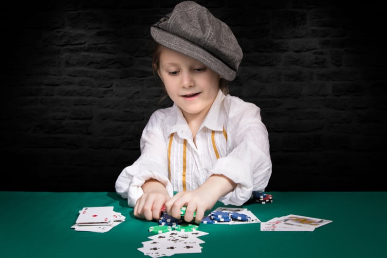 Child with poker winnings